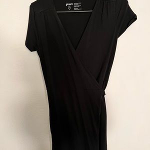 Pact organic cotton wrap dress